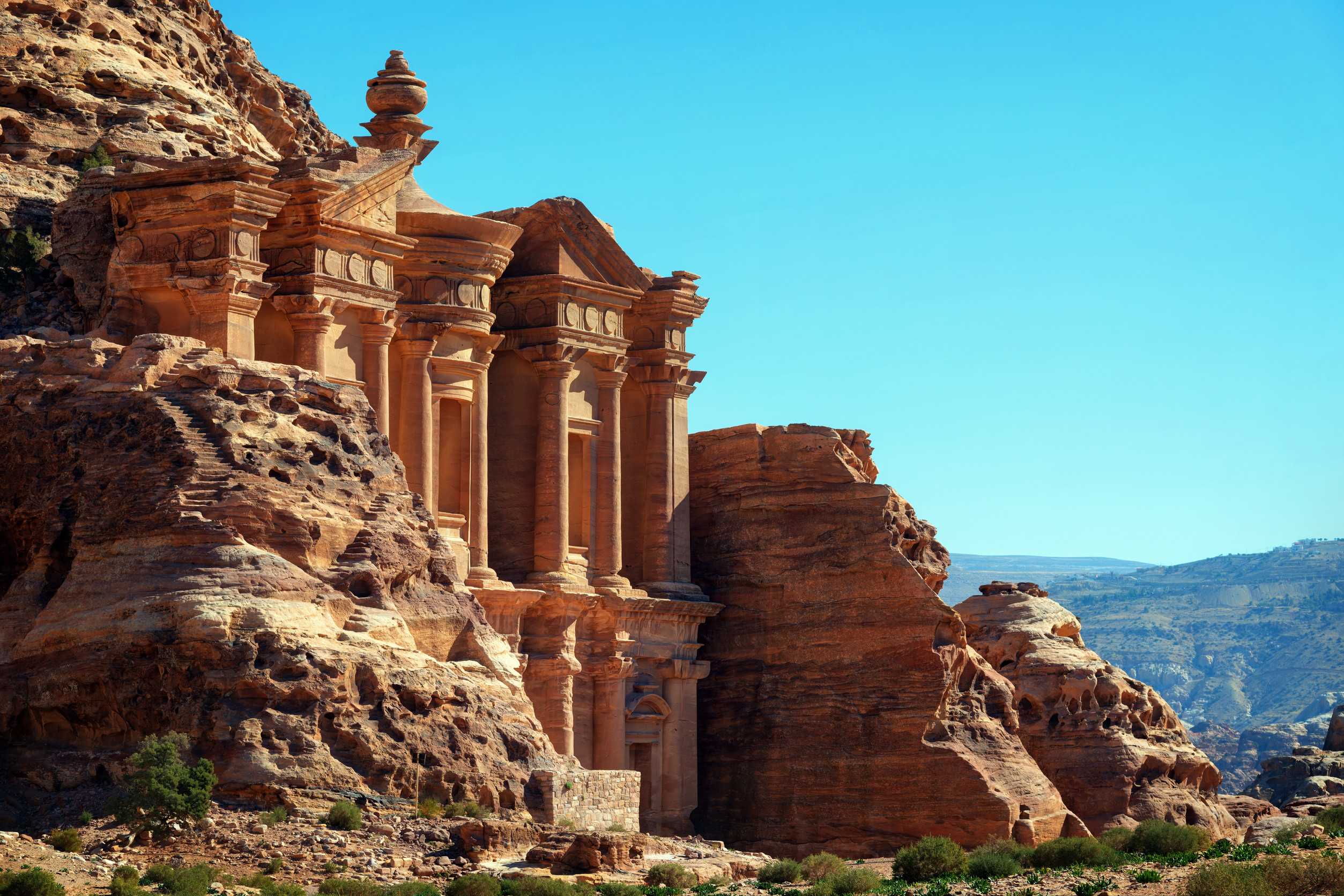 Ancient Petra Monastery in Jordan