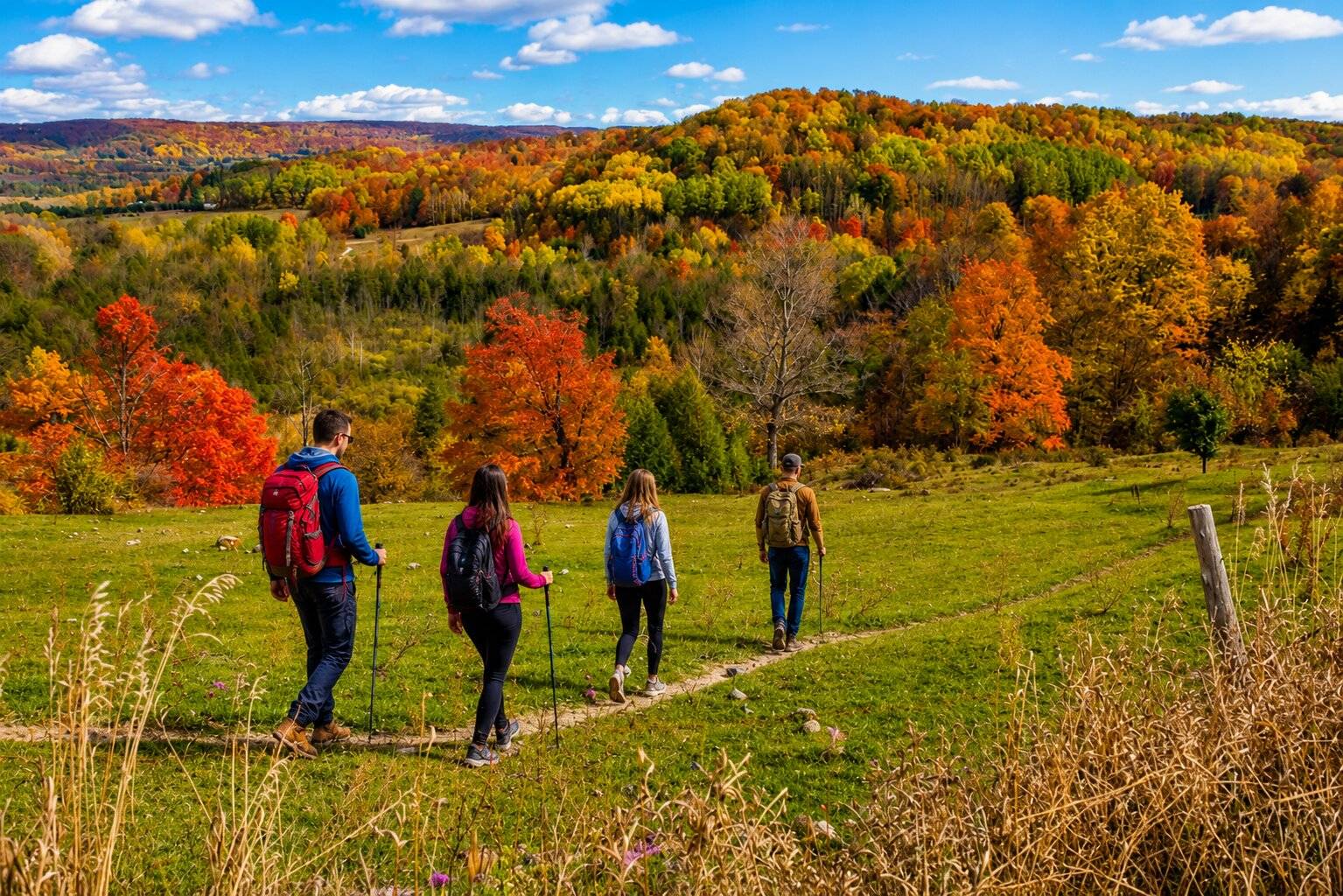 Autumn Countryside Hike In Jordan