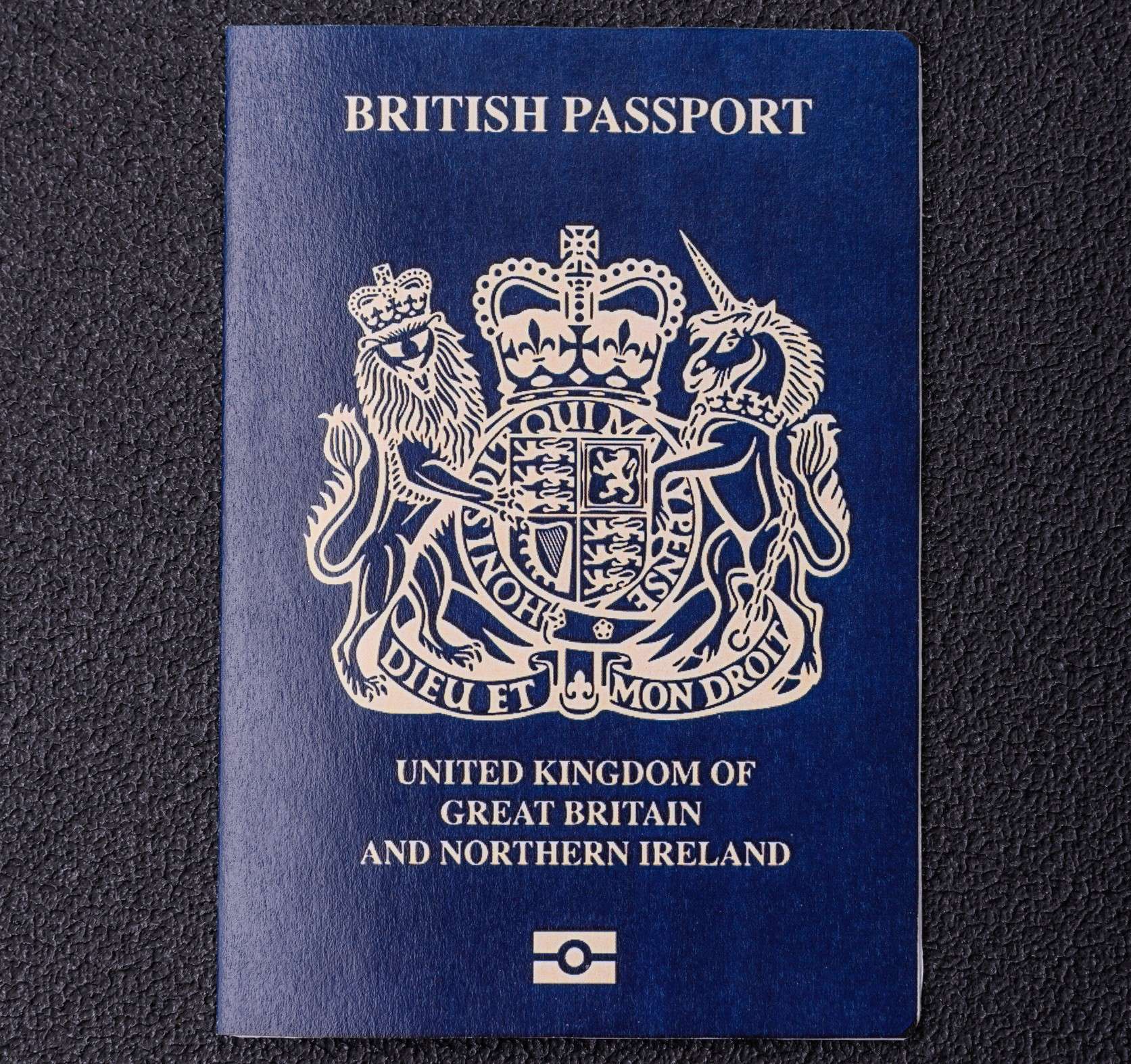 Blue British passport