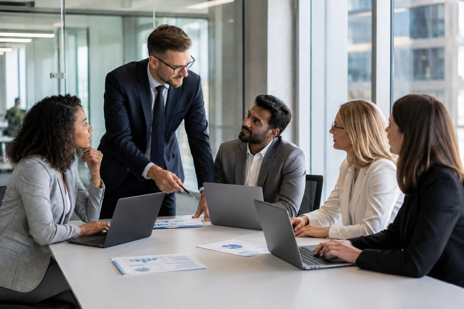 Business professionals in a meeting