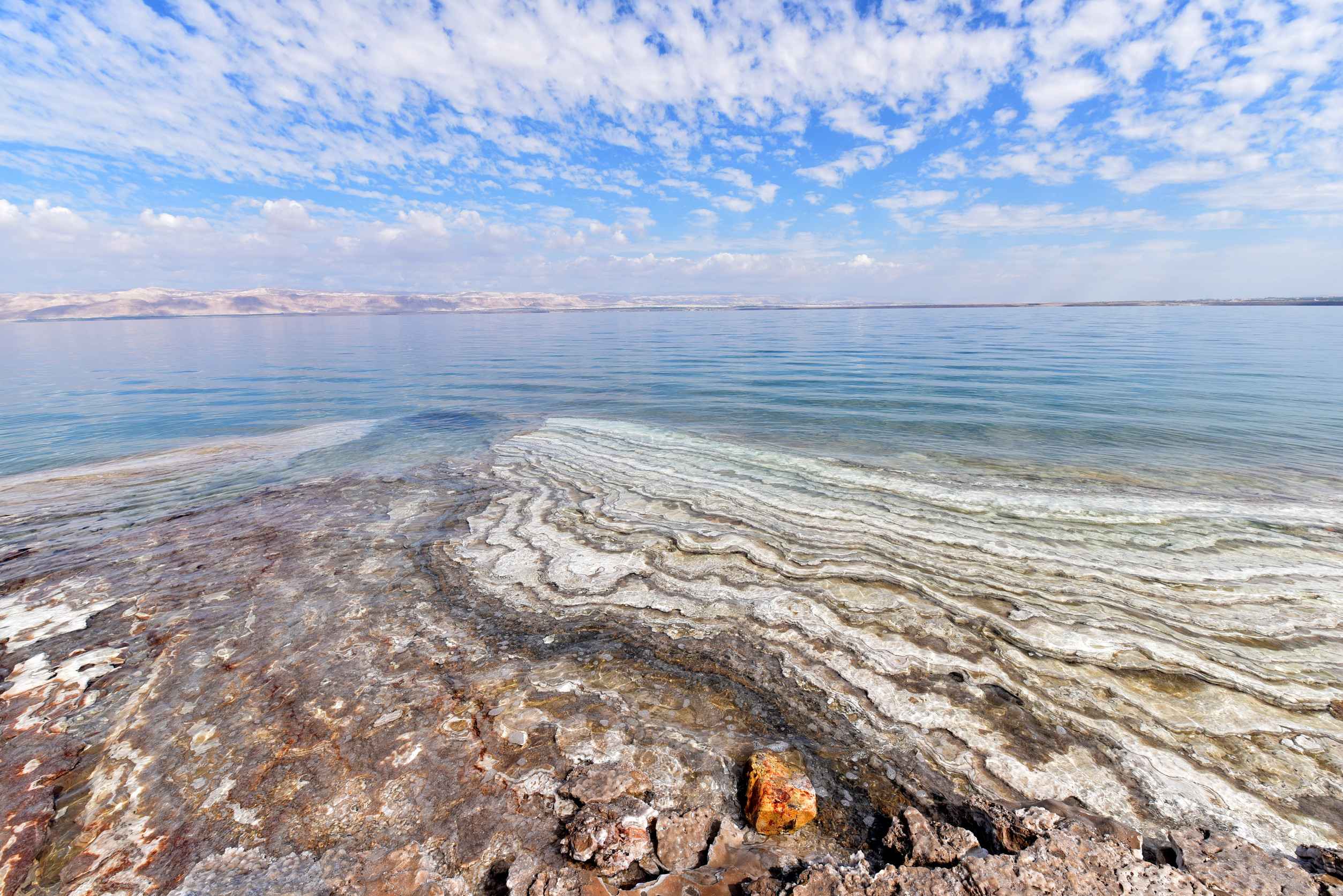 Dead Sea shoreline in Jordan