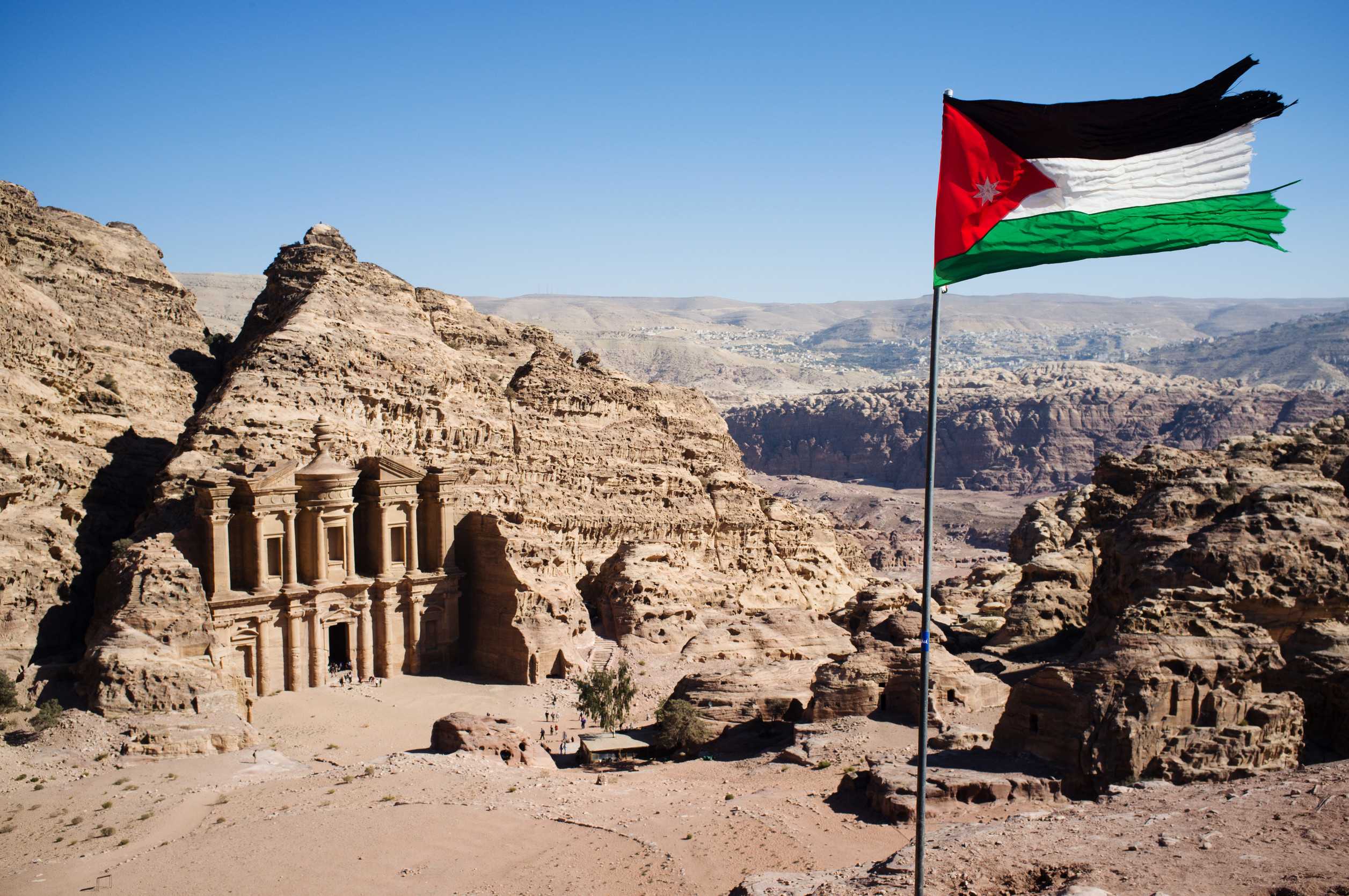 Remains Of An Ancient Temple In Petra Jordan