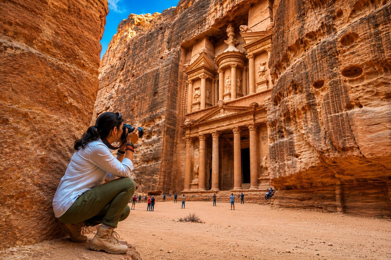 Woman In Old City Petra